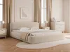 FEDVE Polsterbett Herat aus Bouclé-Stoff 200x200 cm, Beige Produktbild-Vorschau 3