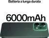 A smartphone with a large battery capacity is shown, with text highlighting its long-lasting battery. Anteprima dell’immagine prodotto