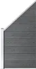 vidaXL WPC Zaun-Set 2 Quadrate + 1 Schräge 446x186 cm Grau Produktbild-Vorschau 4