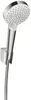 A hand shower set mounted on a wall bracket. Podgląd zdjęcia produktu