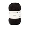 A ball of black yarn with a label. Produktbild-Vorschau