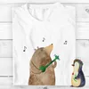 Mr. & Mrs. Panda Tshirt Bär Gitarre - Weiß - Geschenk, Produktbild-Vorschau 3