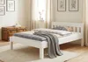 Futonbett Doppelbett 140x200 Doppelbett Massivholzbett weiß Produktbild-Vorschau 3