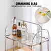Edelstahl Servierwagen 2 Ebenen 68×40×80 cm – Rollwagen Produktbild-Vorschau 10