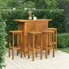 The Living Store 5-tlg. Gartenbar-Set Massivholz Akazie Produktbild-Vorschau 1