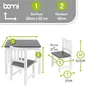 BOMI® Ensemble table et chaises pour enfants avec 2 chaises Voir les images du produit 2