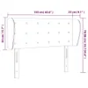 The Living Store Kopfteil mit Ohren Schwarz 103x23x78/88 cm Produktbild-Vorschau 10