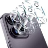 A close-up of a smartphone camera lens protector being applied to a smartphone. Produktbild-Vorschau