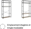 Set di 3 appendiabiti in legno e metallo JUNE Anteprima dell’immagine prodotto 5