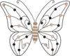 FURNLUX Wandkunst Schmetterling Braun 40cm / Hauptfarbe: Produktbild-Vorschau 1