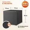 CASARIA® Auflagenbox 318L Polyrattan - Wetterfeste Garten Produktbild-Vorschau 3