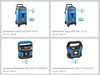 A collage of four different battery chargers. Produktbild-Vorschau