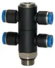 Riegler T-Mehrfachverteiler »Blaue Serie«, 4-fach, drehbar, Produktbild-Vorschau 1