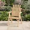 Chaise de jardin COSTWAY en bois, fauteuil de jardin Voir les images du produit 2