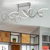 Lampa sufitowa LED, srebrna, zakrzywiona, ściemniacz, L 82 Podgląd zdjęcia produktu 9
