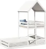A white bunk bed with a house-shaped frame, set against a white background. Náhled obrázku produktu