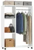 Armoire à roulettes HOMCOM, penderie mobile, 80 x 40 x 128 Voir les images du produit 1