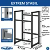 DanDiBo Getränkekistenregal 2 Kisten Schmal Metall Stehend Produktbild-Vorschau 2