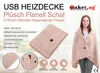 USB Heizdecke Flanell verschiedene Farben Produktbild-Vorschau 1