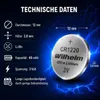 4 x CR1220 WILHELM Blister Lithium Knopfzelle 3V 40mAh Produktbild-Vorschau 3