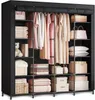 Großer Textilschrank Massido MS-804 schwarz Produktbild-Vorschau 1