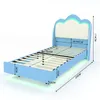 Letto imbottito HOMAVO 90x200 cm, lettino per bambini, Anteprima dell’immagine prodotto 4