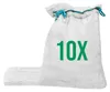 Bazko 10x Raschelsäcke 50x80 cm 30 kg | weiß | Netzsäcke Produktbild-Vorschau 1