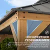 Zedernholz Gazebo KAPS mit Solar - 330cm x 330cm, braun Produktbild-Vorschau 13
