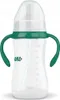 A baby bottle with handles and a nipple. Podgląd zdjęcia produktu