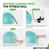 Tunturi Anti Burst Fitness Ball con Pompa - Palla Yoga 75 Anteprima dell’immagine prodotto 5
