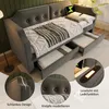 Flieks rozkládací čalouněná postel 90x200 cm s USB a Náhled obrázku produktu 4