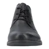 A front view of a black leather boot. Produktbild-Vorschau