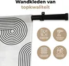MuchoWow® Wandteppich Wandbehang Kunst - Kreis - Schwarz - Produktbild-Vorschau 3