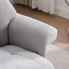 Relaxsessel mit Hocker, drehbarer Chenille-Sessel, 145° Produktbild-Vorschau 9