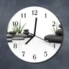 Glasuhr Wanduhr Küchenuhr Echt-Glas 30fi cm Steine Spa weiß Produktbild-Vorschau 2