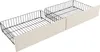 Two wire storage baskets with beige fabric fronts, shown from a slightly elevated side angle against a white background. Náhľad obrázku produktu