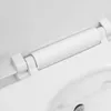 A close-up view of a white toilet hinge mechanism. Produktbild-Vorschau