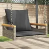 vidaXL Závesné kreslo s vankúšom Grey 63x62x40 cm Poly Náhľad obrázku produktu 2