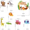 Cake Topper Zoo Dschungel Geburtstag Tiere Kuchendeko Produktbild-Vorschau 2