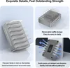 A collage of images showcasing a multi-port charging station and its features. Náhled obrázku produktu