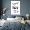 MuchoWow® Poster Weinzitat "Große Geister trinken Wein" mit Produktbild-Vorschau 4