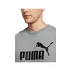 Puma Sweatshirt Essential Big Logo Crew Herren Grau Produktbild-Vorschau 11