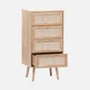 sweeek - Hochkommode mit Holzdekor, Rattan-Geflecht und 4 Produktbild-Vorschau 3