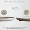 Steingut Teller Set 8 Personen Mix, Shadow Stone/Nordic Produktbild-Vorschau 2