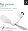 CELLONIC Mini ventilateur USB-C couleur blanc pour Voir les images du produit 2