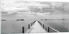 Bilder auf glas - Einteilig - Holz Brücke Meer - 120x50cm - Produktbild-Vorschau 1