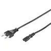 Netzkabel, Eurostecker auf Doppelbuchse (schwarz, 3 Meter) Produktbild-Vorschau 2