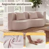 COSTWAY Schlafsofa, Boneless Sofa Bett mit 2 Bequemen Produktbild-Vorschau 5