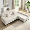 Merax L-Form Ecksofa mit Schlaffunktion, 3-Sitzer Chenille Produktbild-Vorschau 4