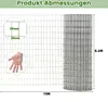 Pletivo COSTWAY jemné pletivo 15mx0,6m, otvor 50x25mm, Náhľad obrázku produktu 3